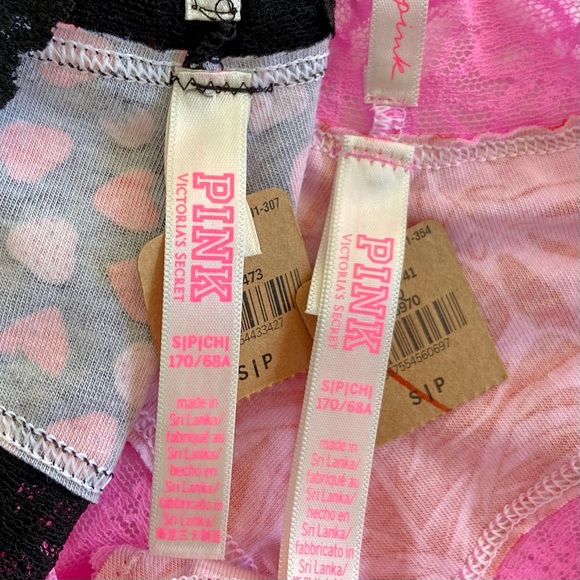 ♥️ VS-PINK - (2 pr)  Cotton Lace Trim Cheekies - Picture 2 of 3